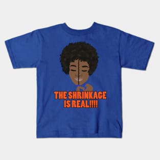 The Shrinkage is Real Funny Afro Kids T-Shirt